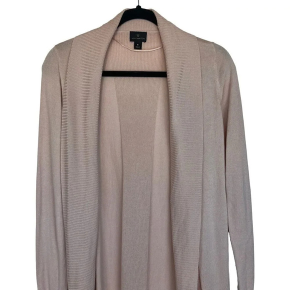 Worthington Long Sleeve Duster Cardigan Light Pink Size Small Career Casual - Picture 2 of 4